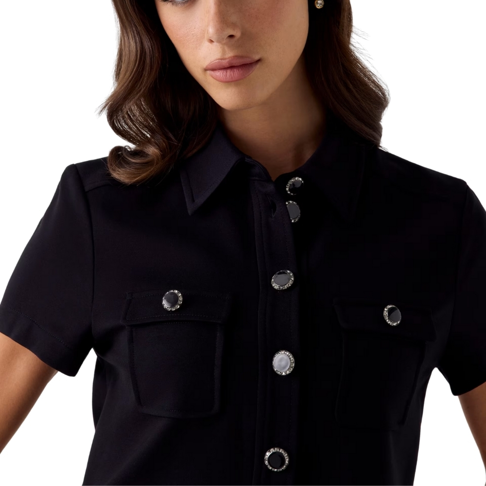 Top Guess con dettaglio bottoni