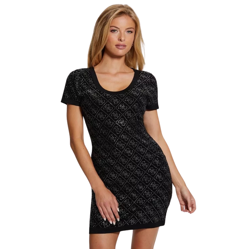Abito Guess logo all over strass