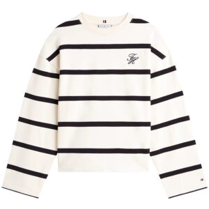 Felpa Tommy Hilfiger in spugna con logo ricamato