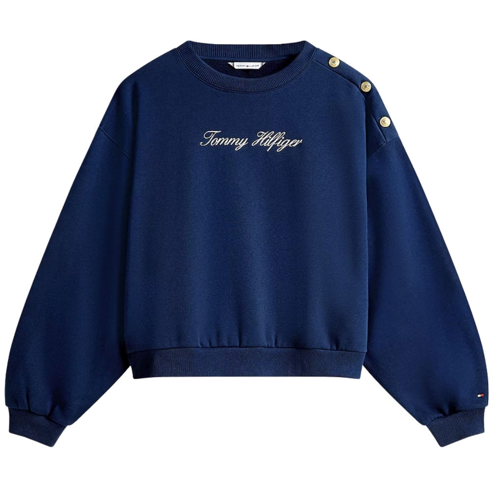 Felpa Tommy Hilfiger con bottoni dorati