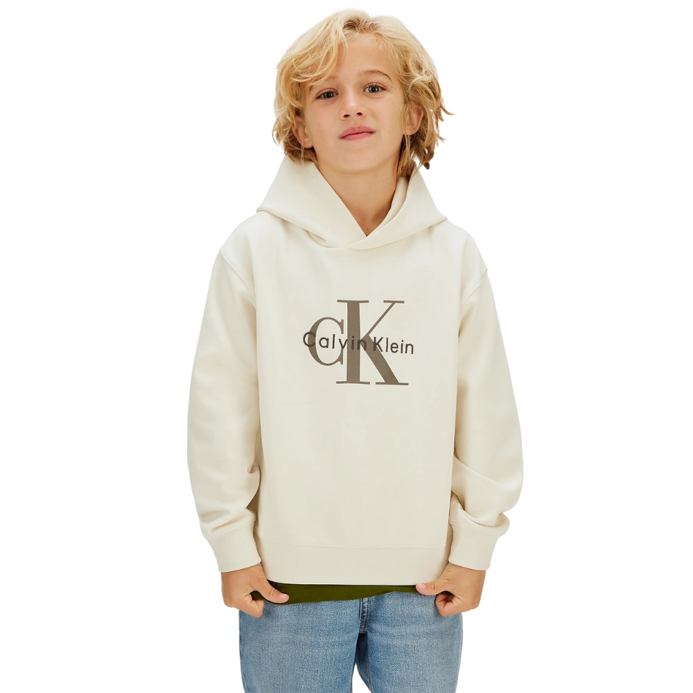 Felpa Calvin Klein oversize con cappuccio e logo