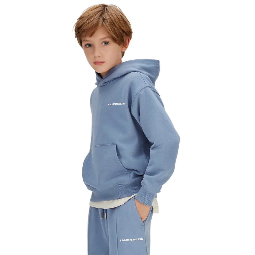 Felpa Calvin Klein con cappuccio e logo stampato sul retro