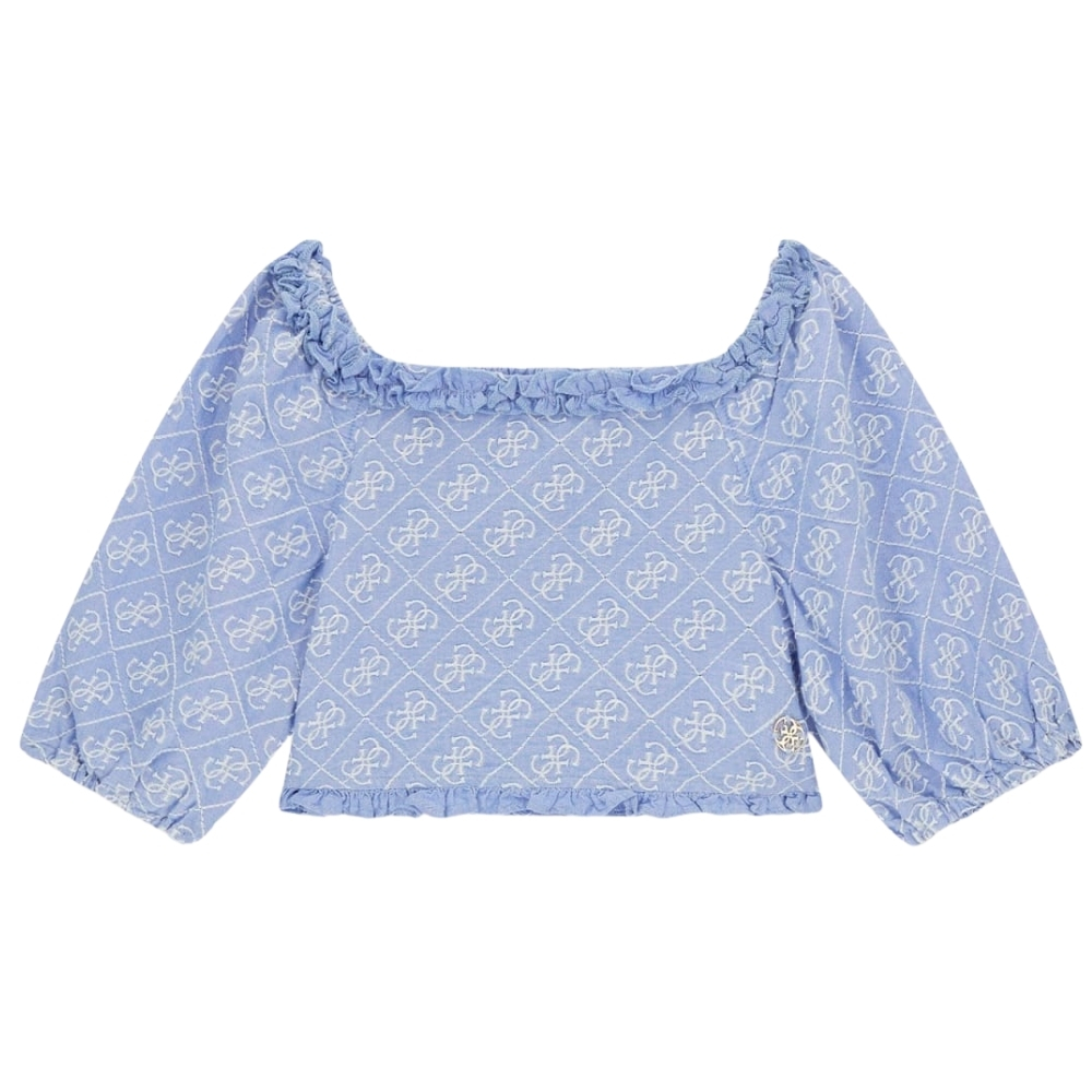 Top Guess con logo off-shoulder