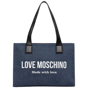Borsa Love Moschino in denim logo