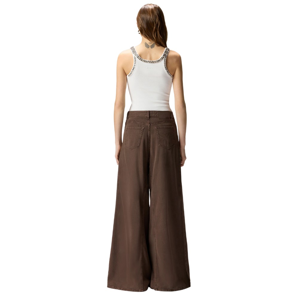 Top Pinko a costine con ricami gioiello - immagine 4