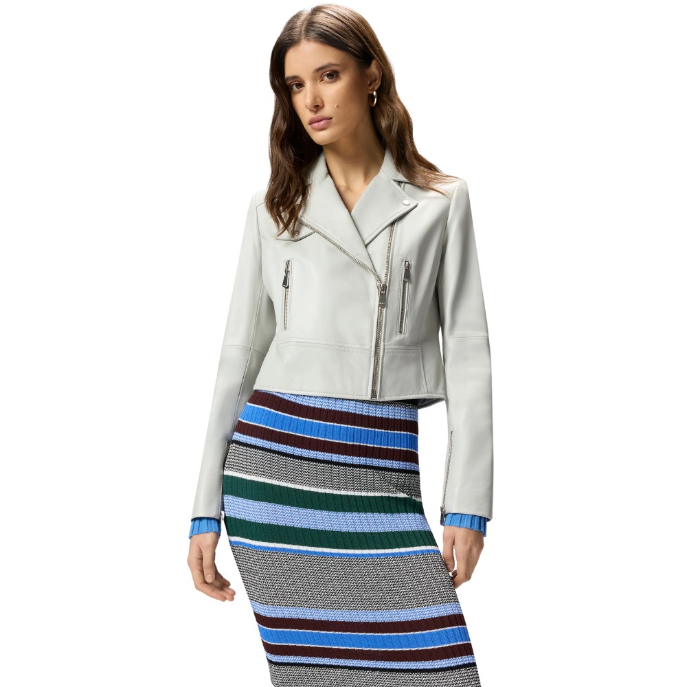 Giacca Pinko chiodo stile biker in nappa - immagine 4