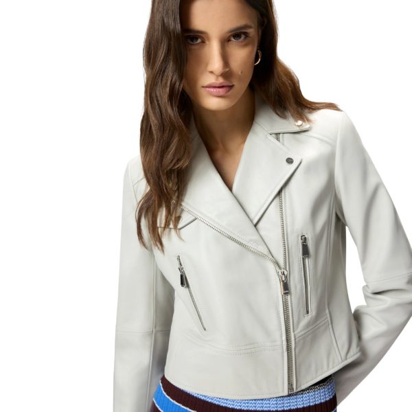 Giacca Pinko chiodo stile biker in nappa