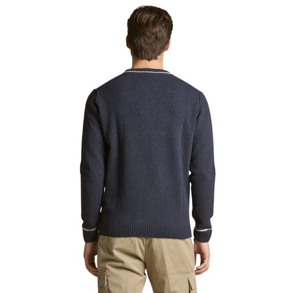 Maglione Aeronautica Militare in lana con logo jacquard