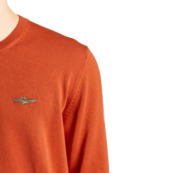 Maglia Aeronautica Militare girocollo in cotone tinto filo
