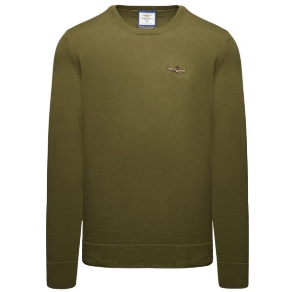 Maglia Aeronautica Militare girocollo in cotone tinto filo