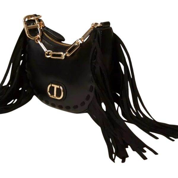 Borsa Twinset Hobo mini con frange