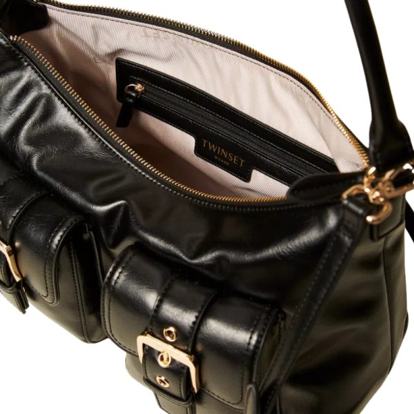 Borsa Twinset a tracolla con tasche e fibbie