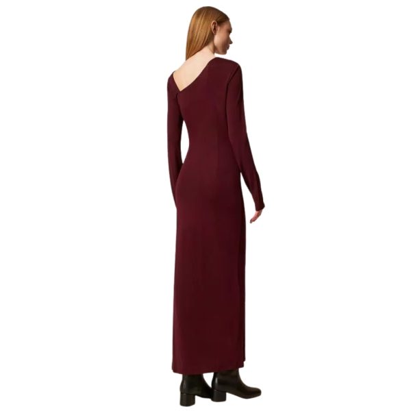 Abito Twinset con drappeggio e oval T