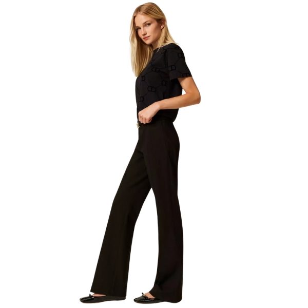 Pantaloni Twinset con fibbia Oval T