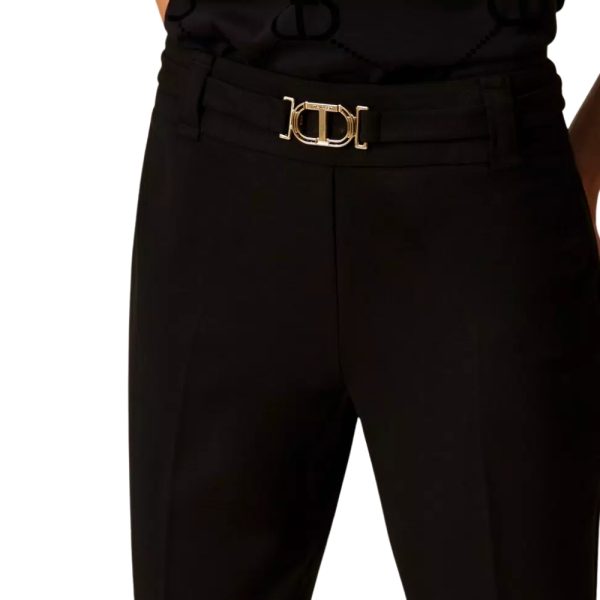 Pantaloni Twinset con fibbia Oval T