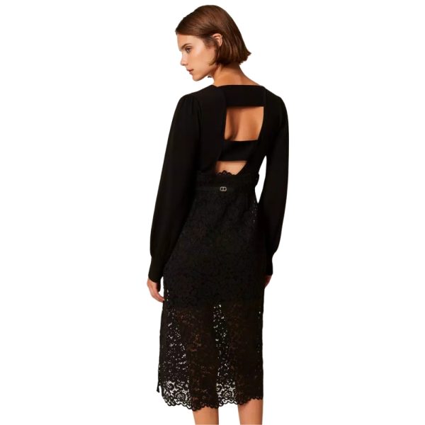 Abito Twinset in maglia e pizzo