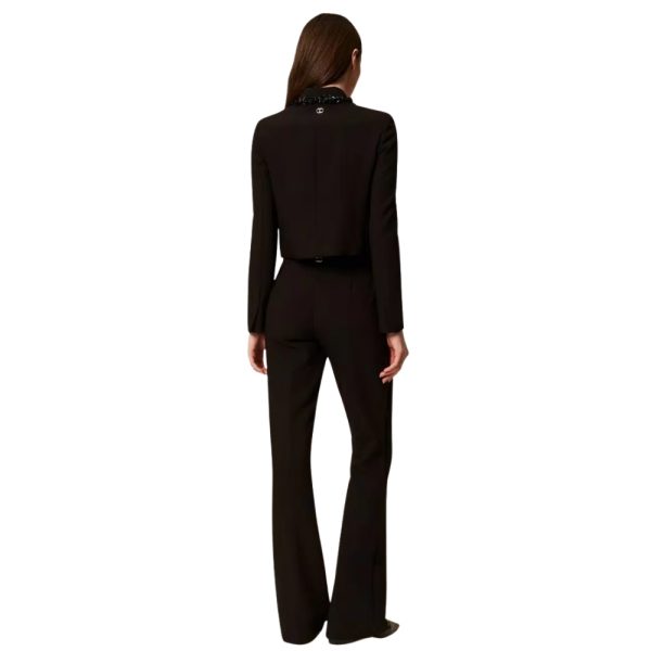 Pantaloni Twinset a palazzo in crêpe