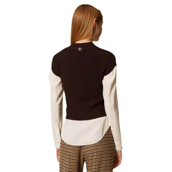 Maglia Twinset fitted a lupetto