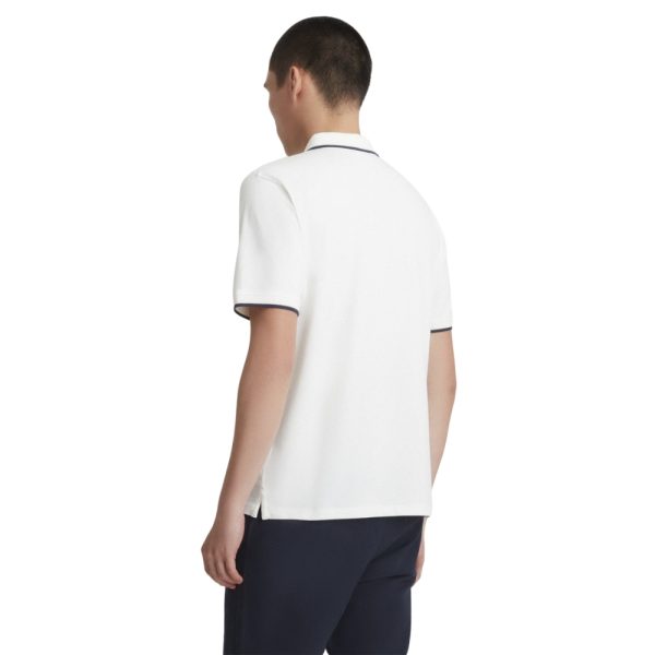 Polo Ciesse Piumini jersey stretch bianca con logo in tono