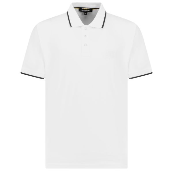 Polo Ciesse Piumini jersey stretch bianca con logo in tono