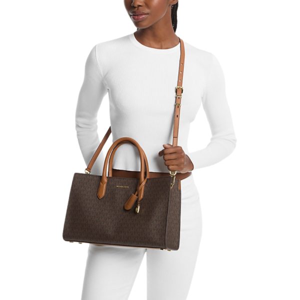 Borsa a mano Michael Kors Scarlett media con logo