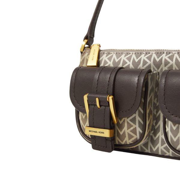 Pochette Michael Kors con logo jacquard