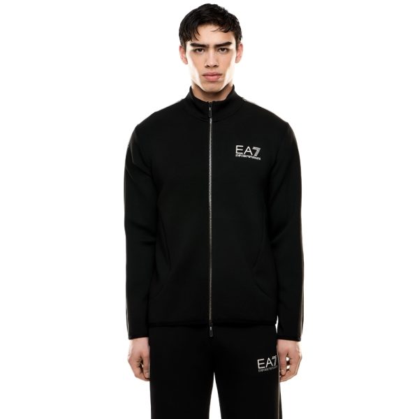 Felpa EA7 in misto viscosa con zip