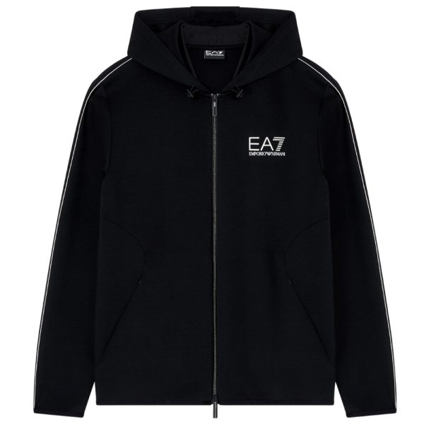 Felpa EA7 in misto viscosa con cappuccio