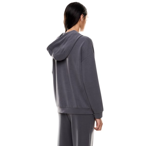 Felpa EA7 con cappuccio in misto modal stretch