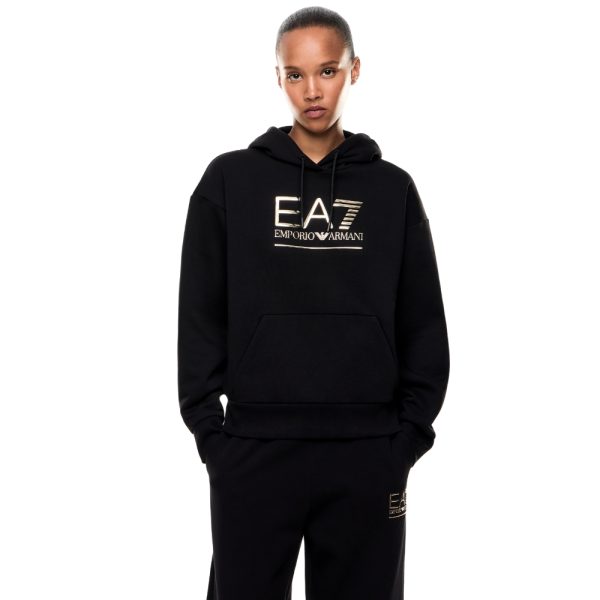 Felpa EA7 con cappuccio in misto cotone