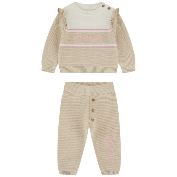 Set Guess maglione e pantalone logo