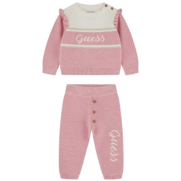 Set Guess maglione e pantalone logo