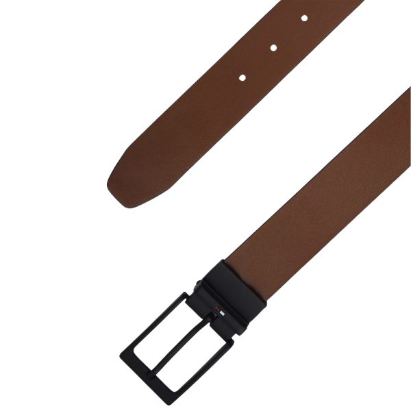 Cintura Tommy Hilfiger reversibile in pelle con bandierina