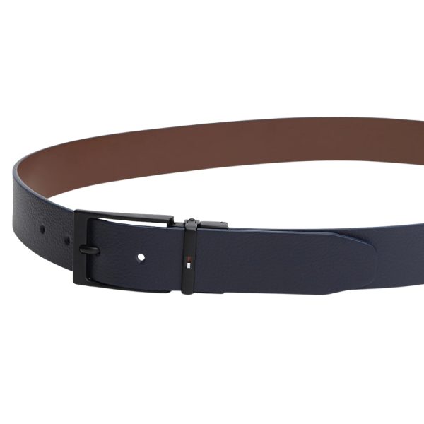 Cintura Tommy Hilfiger reversibile in pelle con bandierina