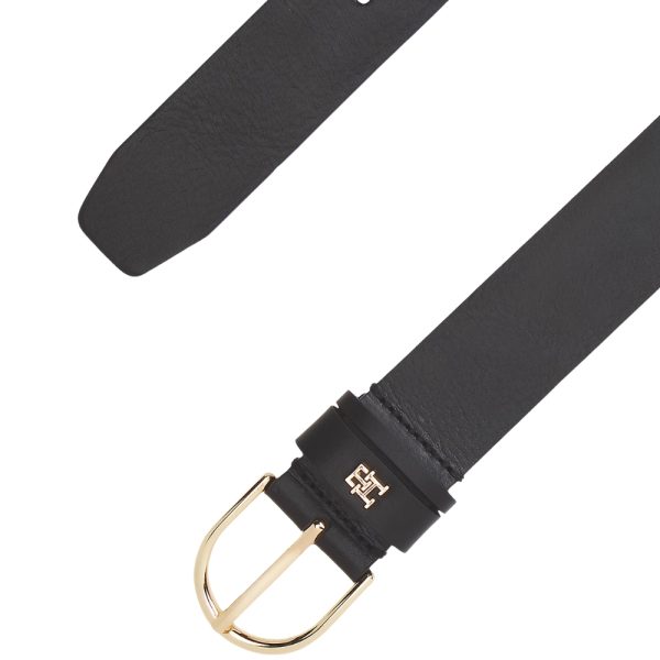 Cintura Tommy Hilfiger essential in pelle con fibbia ovale