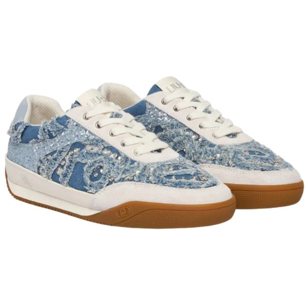 Sneakers Liu Jo in denim con pietre gioiello