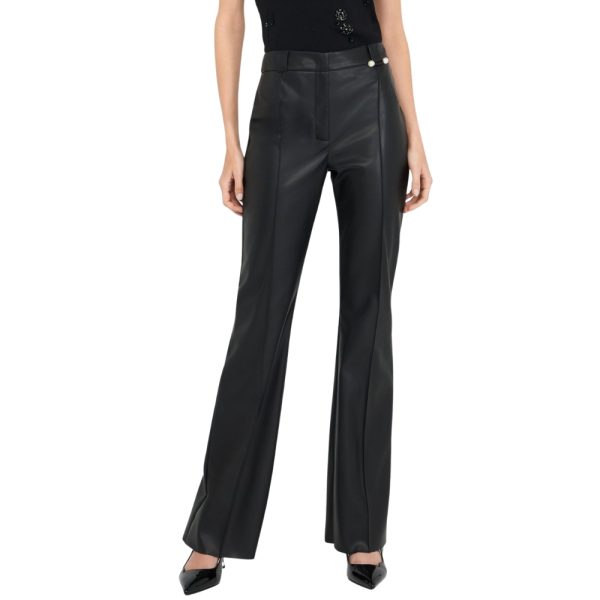 Pantaloni Liu Jo flare in tessuto spalmato