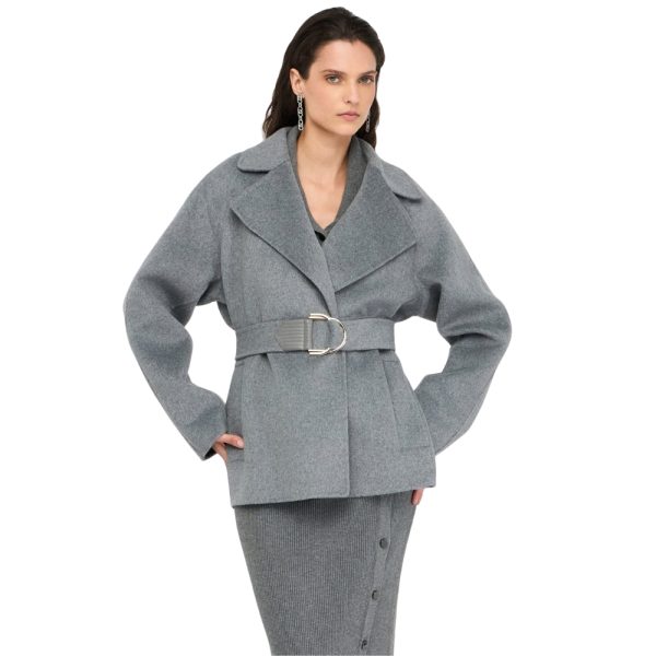 Cappotto Liu Jo in lana con cintura