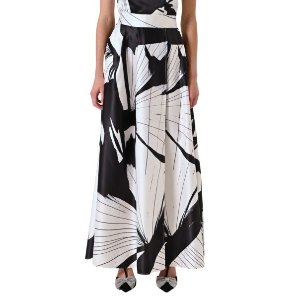 Maxi gonna Rinascimento stampa Black & White