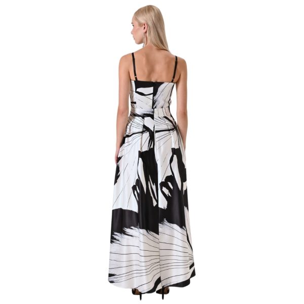 Maxi gonna Rinascimento stampa Black & White