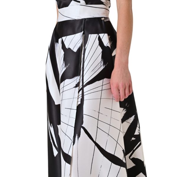 Maxi gonna Rinascimento stampa Black & White