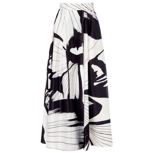 Maxi gonna Rinascimento stampa Black & White