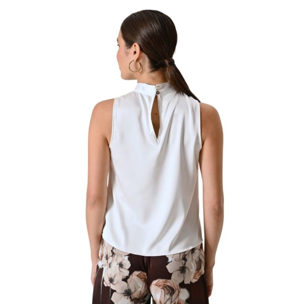 Blusa Rinascimento con collo alla coreana
