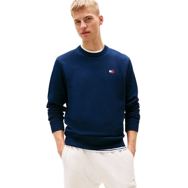 Felpa Tommy Jeans con distintivo Tommy tono su tono