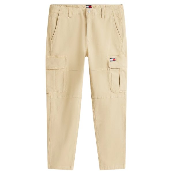 Pantaloni Tommy Jeans cargo Sonny affusolati in tela