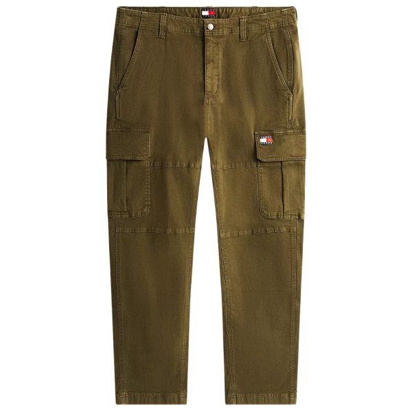 Pantaloni Tommy Jeans cargo Sonny affusolati in tela