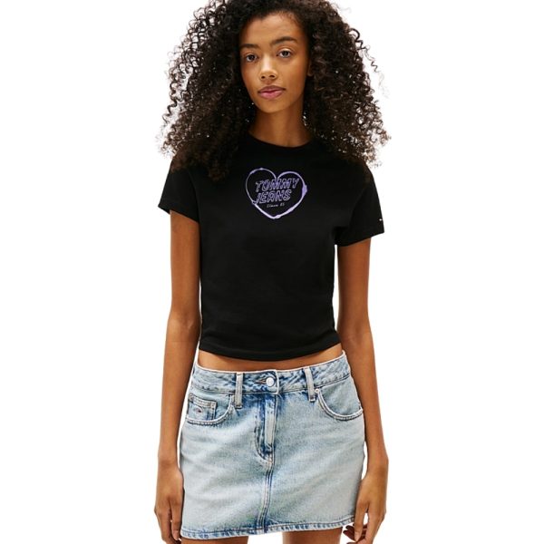 T-shirt Tommy Jeans slim fit con grafica