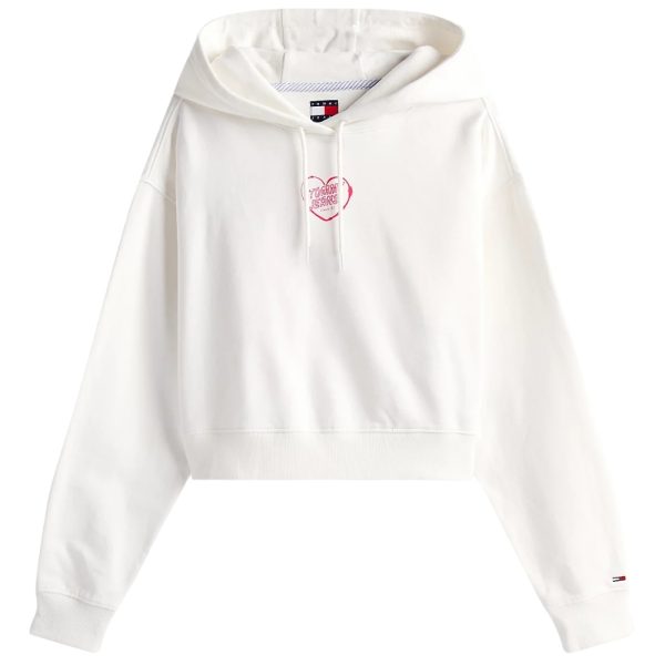Felpa Tommy Jeans crop relaxed fit con grafica