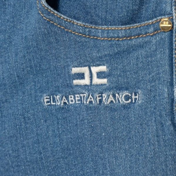 Jeans Elisabetta Franchi logo laterale ricamato