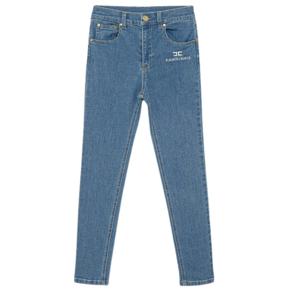 Jeans Elisabetta Franchi logo laterale ricamato